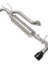 Takeda 2-1/2" 304 Stainless Steel Axleback Exhaust System with Black Tips Mazda 3 Hatchback L4-2.5L | 2.5L t 2019-2024                                     - 49-37023-B - Image 7