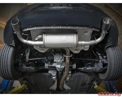 Takeda 2-1/2" 304 Stainless Steel Axleback Exhaust System with Carbon Fiber Tips Mazda 3 Hatchback L4-2.5L | 2.5L t 2019-2024 - 49-37023-C