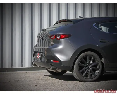 Takeda 2-1/2" 304 Stainless Steel Axleback Exhaust System with Carbon Fiber Tips Mazda 3 Hatchback L4-2.5L | 2.5L t 2019-2024 - 49-37023-C