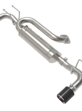 Takeda 2-1/2" 304 Stainless Steel Axleback Exhaust System with Carbon Fiber Tips Mazda 3 Hatchback L4-2.5L | 2.5L t 2019-2024                                     - 49-37023-C - Image 7