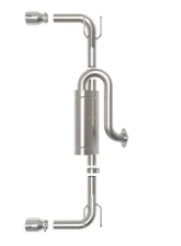 Takeda 2-1/2" 304 Stainless Steel Axleback Exhaust System with Polished Tips Mazda 3 Hatchback L4-2.5L | 2.5L t 2019-2024                                     - 49-37023-P - Image 3