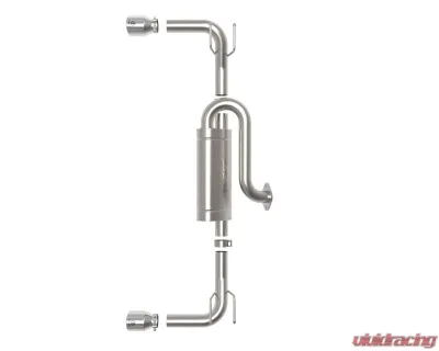 Takeda 2-1/2" 304 Stainless Steel Axleback Exhaust System with Polished Tips Mazda 3 Hatchback L4-2.5L | 2.5L t 2019-2024 - 49-37023-P