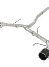 Takeda 3" - 2-1/2" 304 Stainless Catback Exhaust System with Carbon Fiber Tips Nissan GT-R R35 V6 3.8L tt 2009-2024                                     - 49-36108-C - Image 7