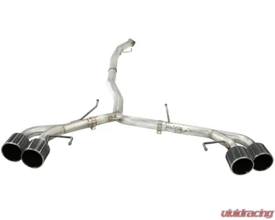 Takeda 3" - 2-1/2" 304 Stainless Catback Exhaust System with Carbon Fiber Tips Nissan GT-R R35 V6 3.8L tt 2009-2024 - 49-36108-C