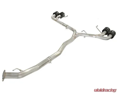 Takeda 3" - 2-1/2" 304 Stainless Catback Exhaust System with Carbon Fiber Tips Nissan GT-R R35 V6 3.8L tt 2009-2024 - 49-36108-C