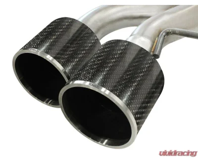 Takeda 3" - 2-1/2" 304 Stainless Catback Exhaust System with Carbon Fiber Tips Nissan GT-R R35 V6 3.8L tt 2009-2024 - 49-36108-C