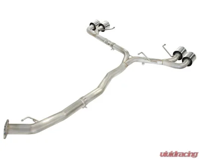 Takeda 3" - 2-1/2" 304 Stainless Catback Exhaust System with Polished Tips Nissan GT-R R35 V6 3.8L tt 2009-2024 - 49-36108-P