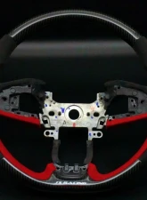 Js Racing Carbon Alcantara Sport Steering Wheel Honda Civic Type-R FK8 | FK7 2017-2021                                     - SSG-K8-CAL - Image 2