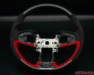 Js Racing Carbon Alcantara Sport Steering Wheel Honda Civic Type-R FK8 | FK7 2017-2021 - SSG-K8-CAL
