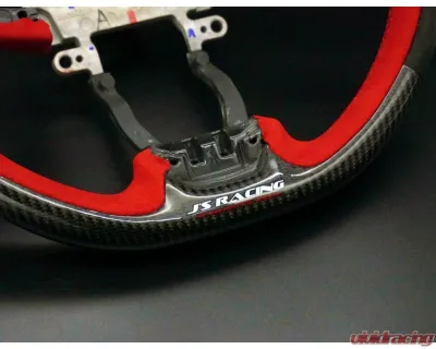 Js Racing Carbon Alcantara Sport Steering Wheel Honda Civic Type-R FK8 | FK7 2017-2021 - SSG-K8-CAL