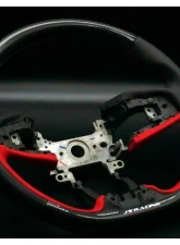Js Racing Carbon Leather Sport Steering Wheel Honda Civic Type-R FK8 | FK7 2017-2021                                     - SSG-K8-CL - Image 2