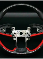 Js Racing Carbon Leather Sport Steering Wheel Honda Civic Type-R FK8 | FK7 2017-2021                                     - SSG-K8-CL - Image 3