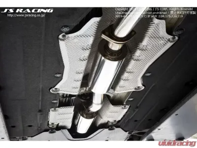 J's Racing C304 Center Pipe with Silencers Honda Civic Type R FK8 2017-2021 - T304W-K8L-70C
