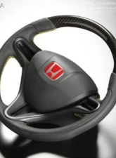 J's Racing Sports Steering Wheel Panel cover Black Honda Fit GE 2009-2013                                     - CSP-BK - Image 2