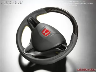 J's Racing Sports Steering Wheel Panel cover Black Honda Fit GE 2009-2013 - CSP-BK