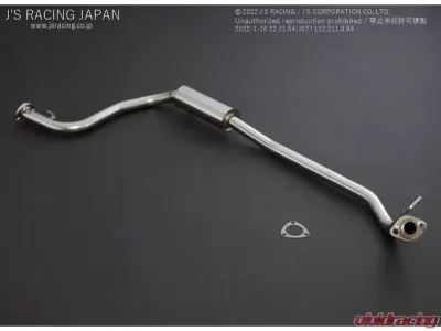 J's Racing R304 SUS Center Pipe without Silencer Honda Fit GK 2013-2018 - R304-F5-50C