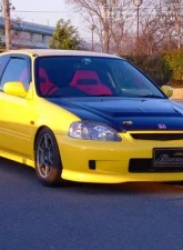 J's Racing Type-S Full Carbon Ventilated Bonnet Honda Civic EK9 Late Model 1998-2001                                     - ABS-H5K-CC - Image 3