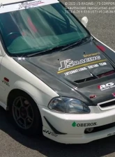 J's Racing Type-S Full Carbon Ventilated Bonnet Honda Civic EK9 Early Model 1997                                     - ABS-H5M-CC - Image 2