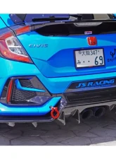 J's Racing Rear Diffuser Carbon Honda Civic Type R FK8 2018-2021                                     - RDF-K8-C - Image 2