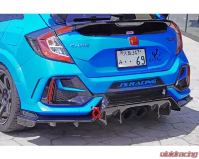 J's Racing Rear Diffuser Carbon Honda Civic Type R FK8 2018-2021 - RDF-K8-C