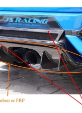 J's Racing Rear Diffuser Carbon Honda Civic Type R FK8 2018-2021                                     - RDF-K8-C - Image 3
