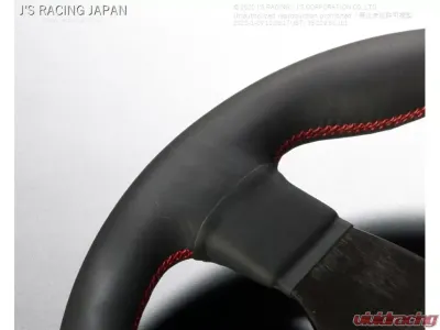 J's Racing Type F Leather XR Steering Wheel - XRSG-TFJPL