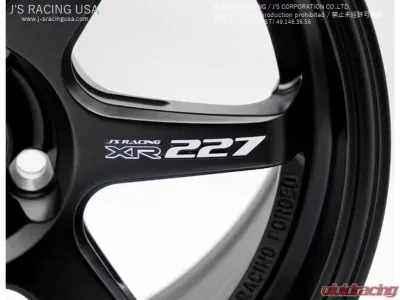J's Racing XR227 Forged Wheel 18 x 9.5J +45 Black - XR227-1895-1205H45BK