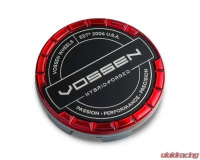 Vossen Hybrid Forged Billet Sport Cap Set For CV/VF/HF Series Large Red - CAP-BSC-LG-HF-RD