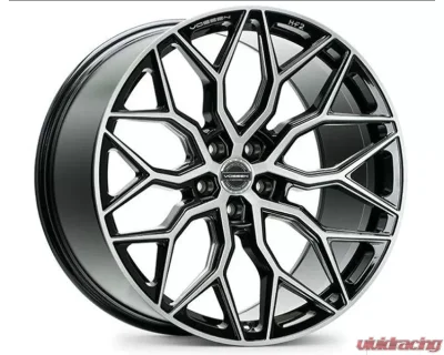 Vossen HF-2 Wheel 20X10 5X120 45mm Deep Brushed Gloss Black - HF2-0B05