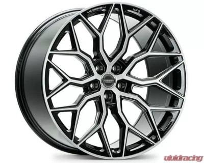 Vossen HF-2 Wheel 20X8.5 5X112 40mm Flat Brushed Gloss Black - HF2-0M02