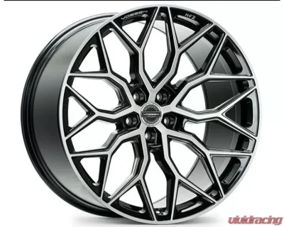 Vossen HF-2 Wheel 20X9 5X112 25mm Flat Brushed Gloss Black - HF2-0M05