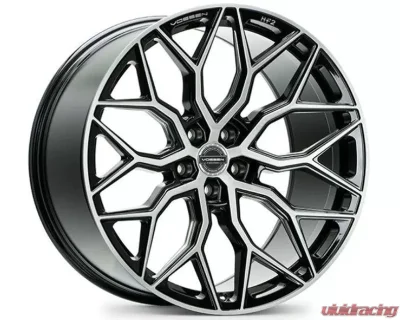 Vossen HF-2 Wheel 20X9 5X112 32mm Flat Brushed Gloss Black - HF2-0M08