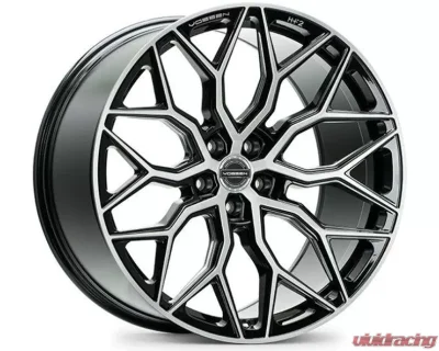 Vossen HF-2 Wheel 20X10 5X112 50mm Deep Brushed Gloss Black - HF2-0M14