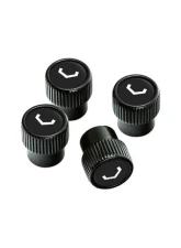 Vossen Valve Stem Caps Black on Black                                     - st-valveblackonblack - Image 2