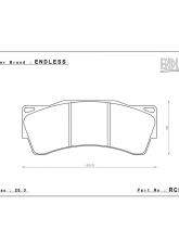 Endless MX72 Brake Pads Nissan R35 GTR 2007-2021                                     - RCP123MX72 - Image 2