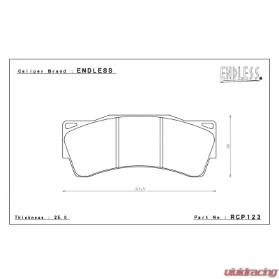 Endless MX72 Brake Pads Nissan R35 GTR 2007-2021 - RCP123MX72