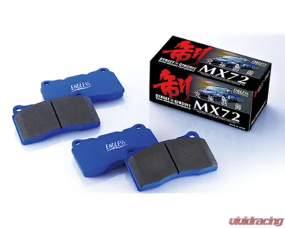 Endless Front/Rear Set Brake Pad MX72 Mitsubishi EVO V | VI | VII | VIII | IX (Gravel for 15" wheel) 1999-2007 - EP 242/EP 265 MX72 F/R SET