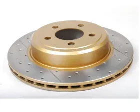 DBA Street Series Rear Gold Cross Drilled & Slotted KP Brake Rotor Chrysler 300 C 2005-2009