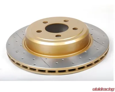 DBA Street Series Rear Gold Cross Drilled & Slotted KP Brake Rotor Chrysler 300 C 2005-2009 - 2439X