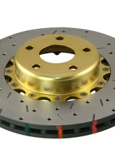 DBA 5000 Series Front Drilled & Slotted Brake Rotor w/ Gold Hat Subaru WRX | FR-S | BRZ Premium 2002+                                     - 5010GLDXS - Image 2