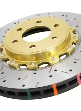 DBA 5000 Series Front Drilled & Slotted Brake Rotor w/ Gold Hat Subaru WRX | FR-S | BRZ Premium 2002+                                     - 5010GLDXS - Image 2