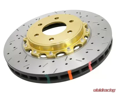 DBA 5000 Series Front Drilled & Slotted Brake Rotor w/ Gold Hat Subaru WRX | FR-S | BRZ Premium 2002+ - 5010GLDXS