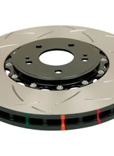 DBA Front Slotted 5000 Series 2 Piece Brake Rotors Assembled w/ Black Hat Nissan 350Z | Infiniti G35 2003-2007                                     - 5600BLKS - Image 2