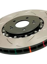 DBA Front Slotted 5000 Series 2 Piece Brake Rotors Assembled w/ Black Hat Nissan 350Z | Infiniti G35 2003-2007                                     - 5600BLKS - Image 2