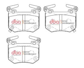 DBA XP Performance Rear Brake Pads Kia Stinger V6 Twin Turbo 2018+