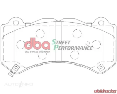 DBA Front Street Performance Brake Pad Kit (6-Piston Caliper) Chevrolet Camaro SS/ZL1 2016+ - DB2375SP