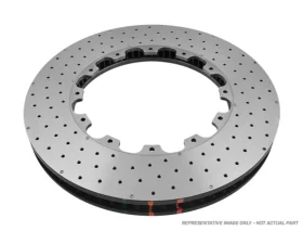 DBA 5000 Series Cross Drilled & Dimpled 2 Piece Brake Rotor - Front Volkswagen Golf R Mk8 2022+