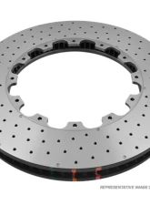 DBA 5000 Series Cross Drilled & Dimpled 2 Piece Brake Rotor - Front Volkswagen Golf R Mk8 2022+                                     - 53927SLVXD - Image 6