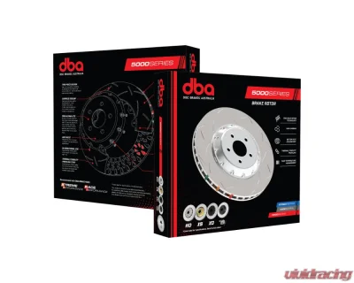 DBA 5000 Series 2-Piece Drilled Rotor w/ Black Hat - Front Right Cadillac CTS V 2013-2016 - 52608BLKRXD