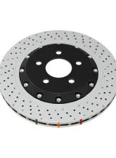 DBA 5000 Series Cross Drilled & Dimpled Rotor w/Clear Anodised Hat - Front Audi RS Q3 2014+                                     - 52836WSLVXD - Image 3